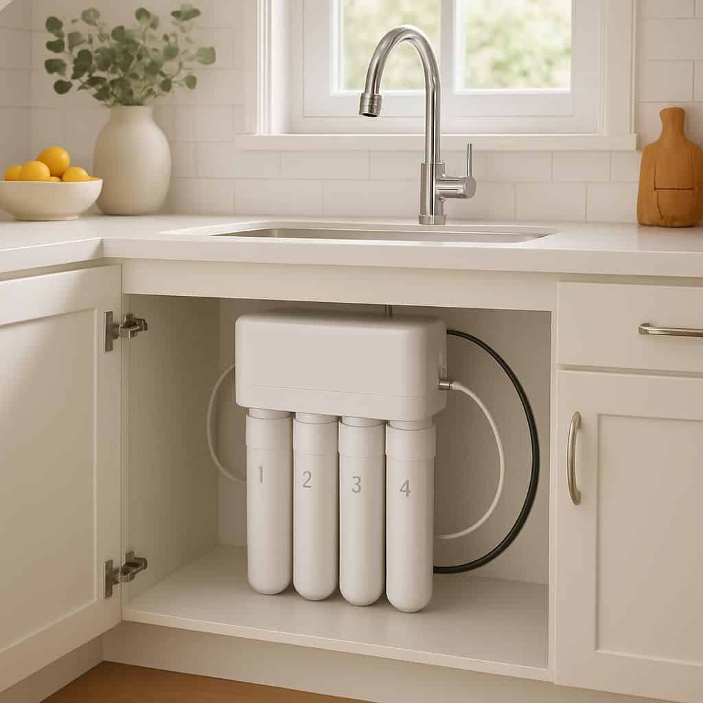 découvrez notre purificateur d’eau en 4 étapes qui élimine efficacement les polluants tout en conservant les minéraux essentiels pour une eau pure et saine.