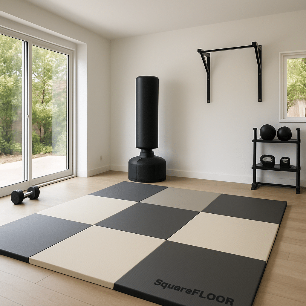 découvrez squarefloor, les tatamis modulaires parfaits pour aménager facilement votre espace d’entraînement à domicile ou en dojo. confort, sécurité et personnalisation garanties.