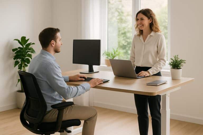 découvrez comment un bureau assis-debout peut améliorer votre posture et préserver la santé de votre dos au quotidien pour un confort optimal.